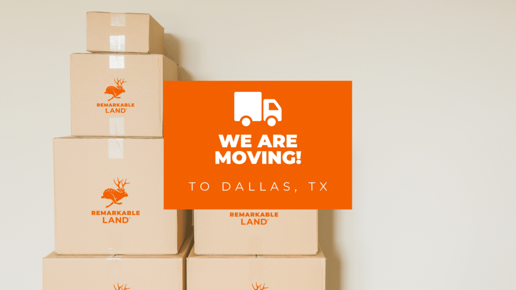 We are moving offices back to Dallas, Texas in 2021! 🚚
